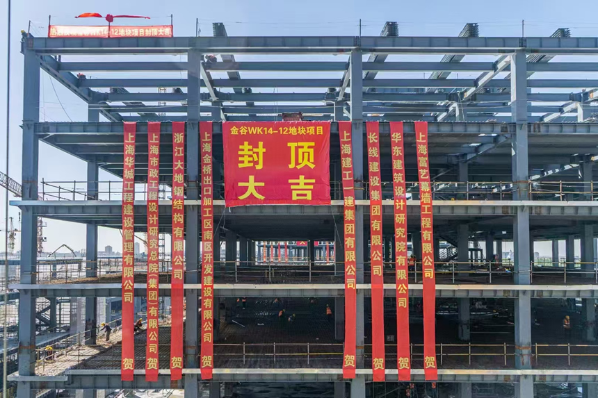 上海金谷智能終端制造基地WK14-12地塊鋼構(gòu)工程